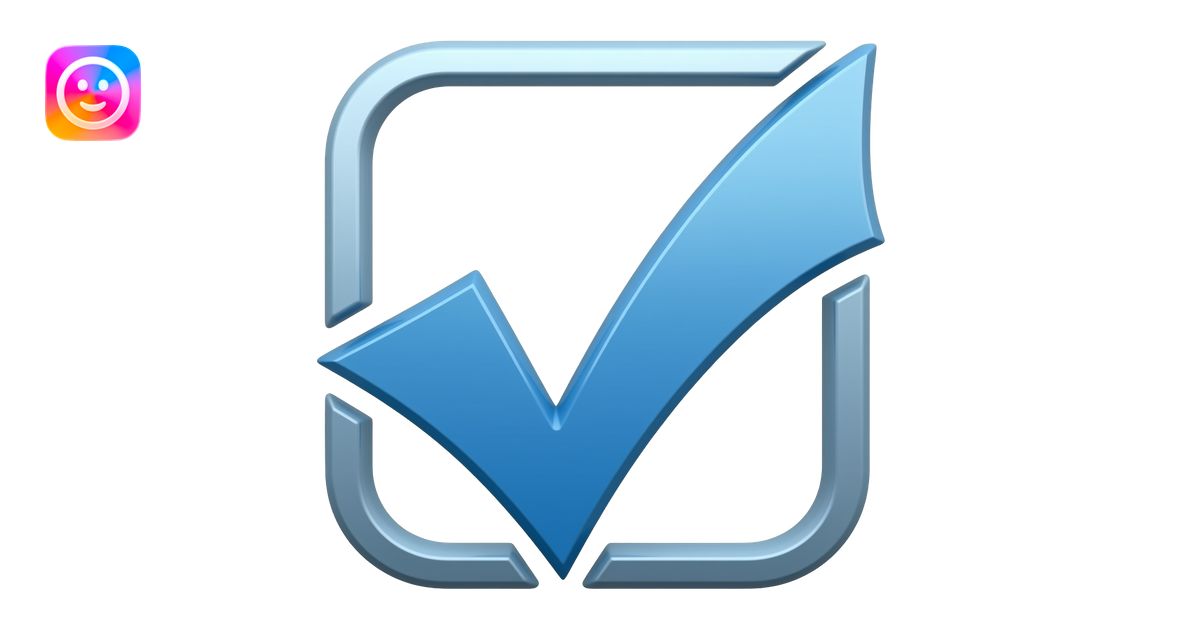 Blue tick emoji | AI Emoji Generator