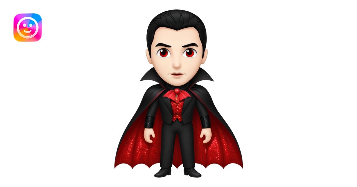 Count Dracula from Universal Monsters with jet black hair, black and ...