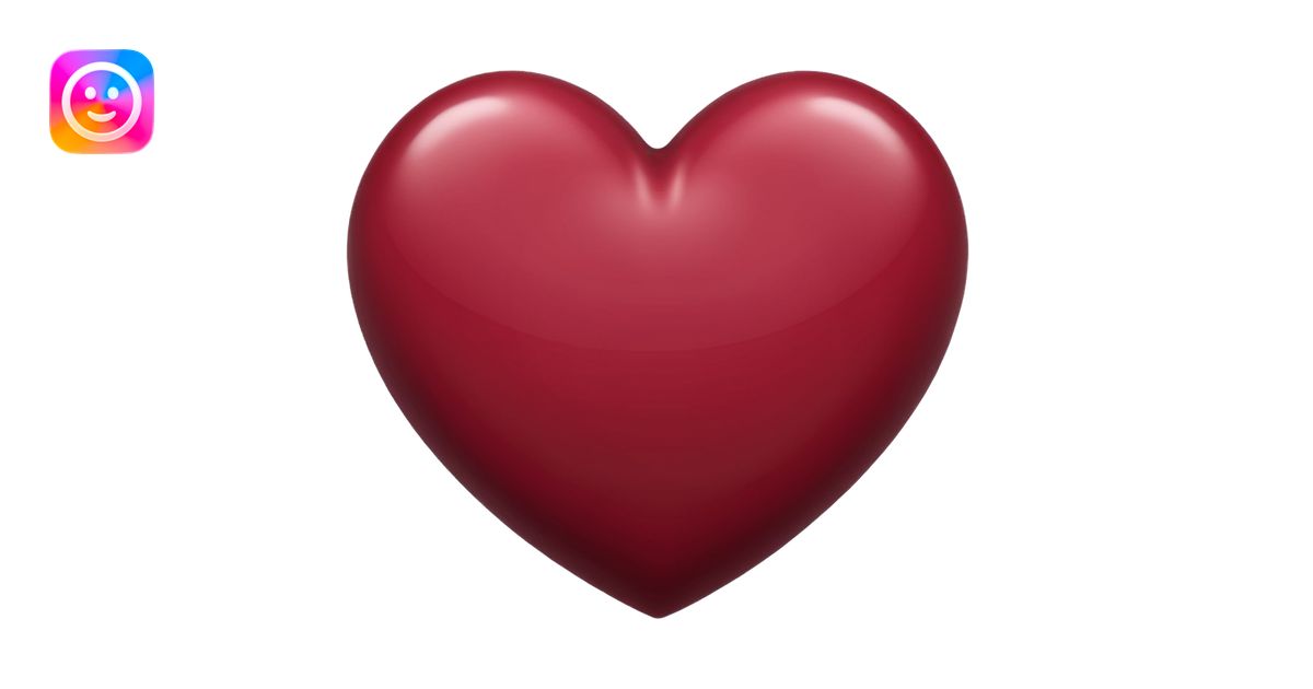 Maroon heart emoji | AI Emoji Generator