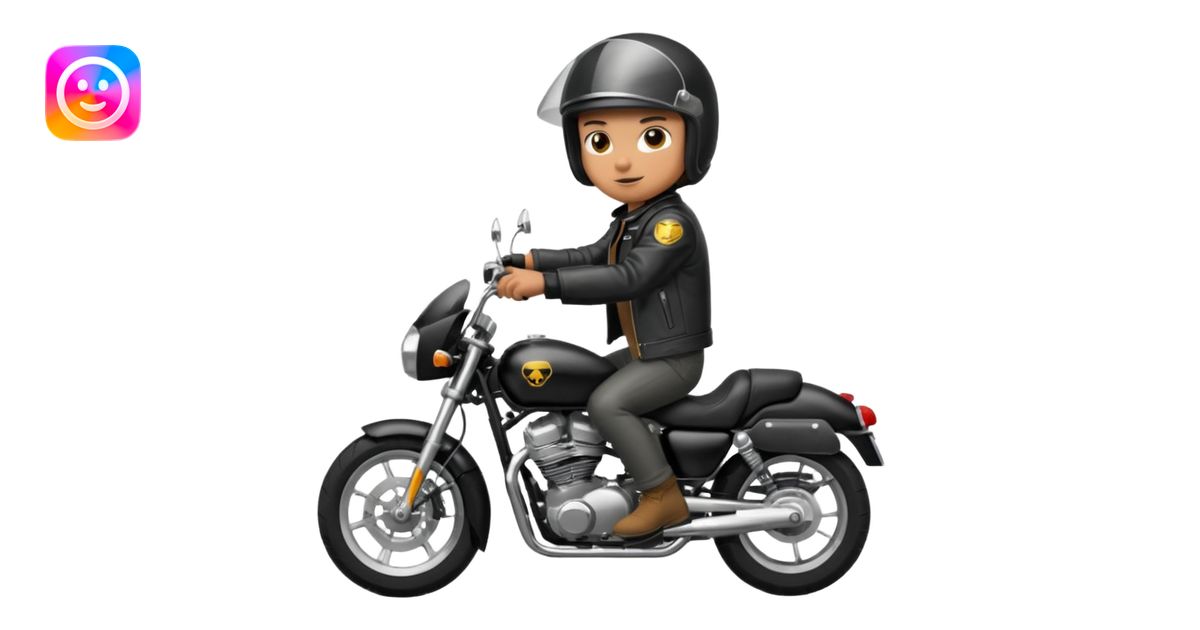 rider riding motorbiker emoji | AI Emoji Generator