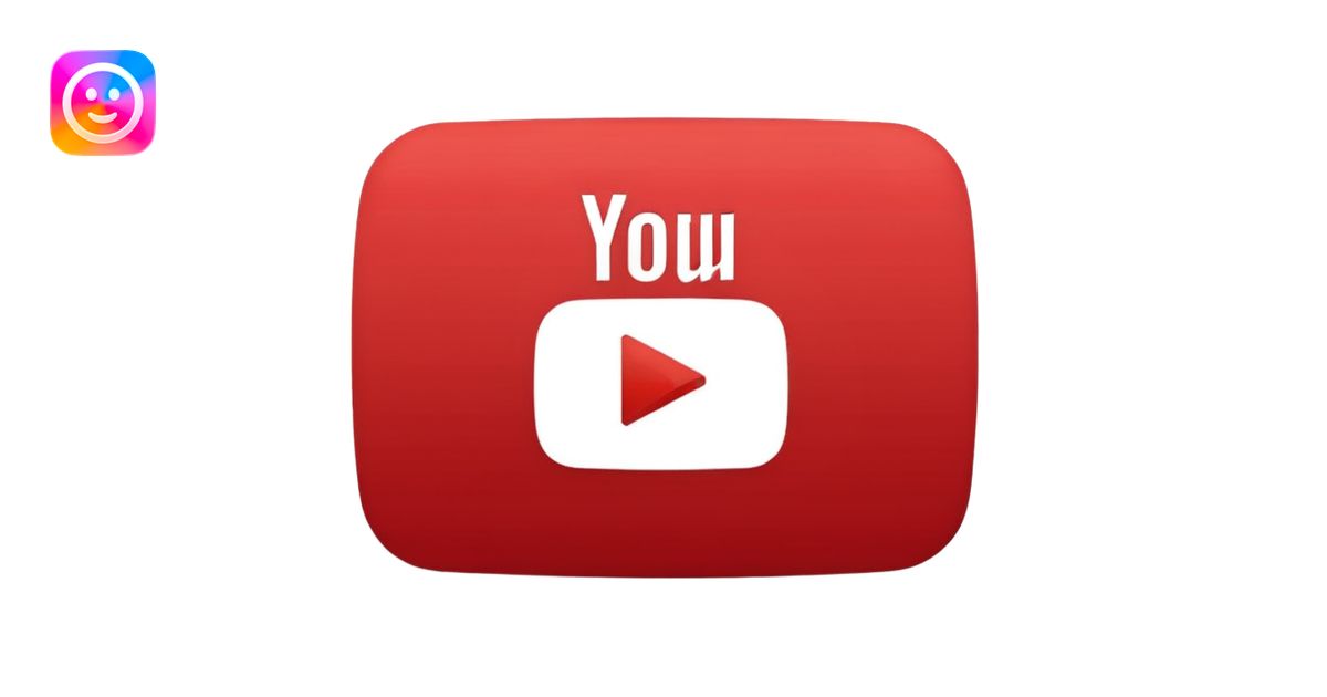 youtube logo play button animated you tube text emoji | AI Emoji Generator
