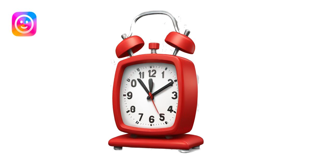 red alarm clock ringing emoji | AI Emoji Generator