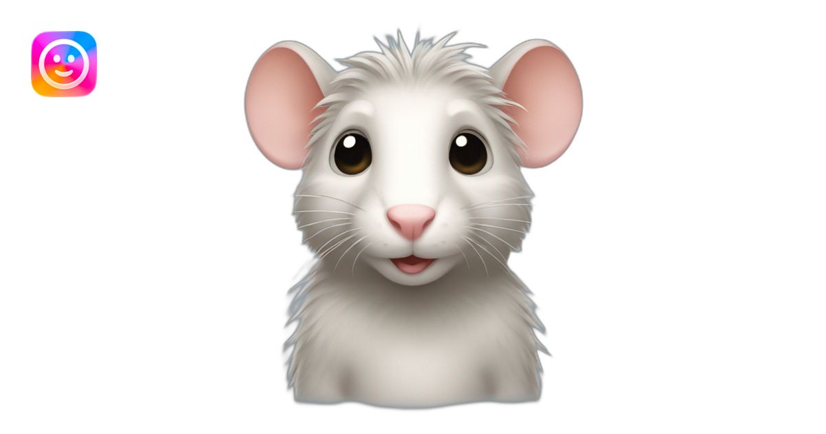 Rat with long hair emoji | AI Emoji Generator