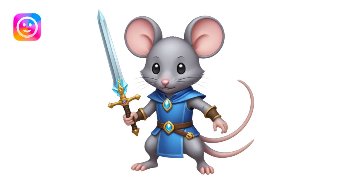 fantasy mouse cursor, sword, magic, time rift, emoji style, for ...