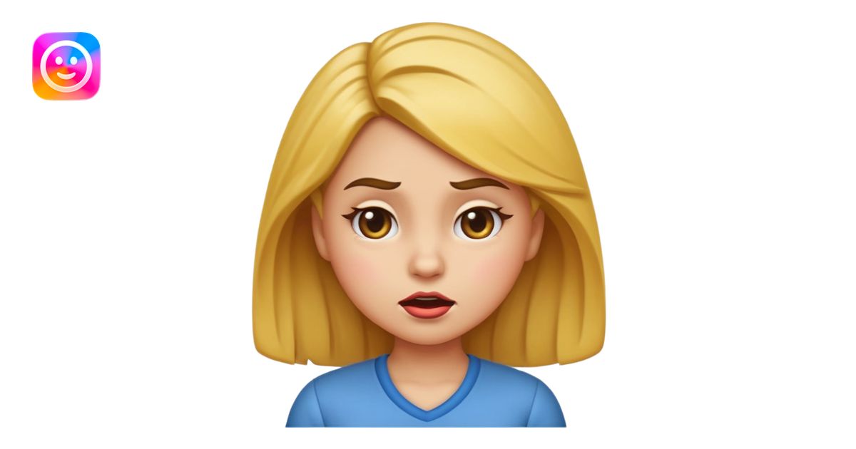 cute cartoon-style sassy elementary school girl emoji with dramatic ...