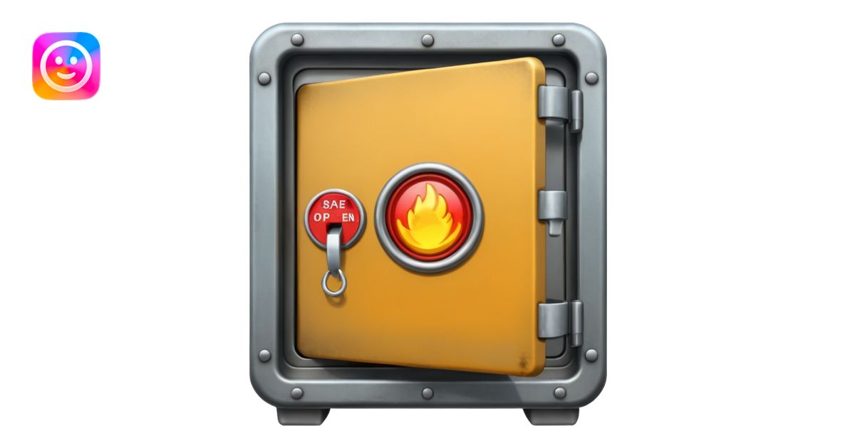 safe that is open without money in it emoji | AI Emoji Generator