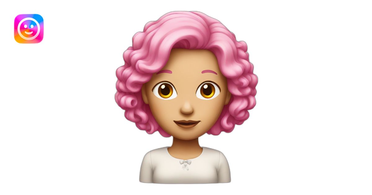 pink haired lady emoji | AI Emoji Generator