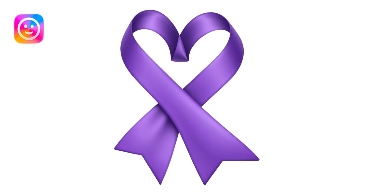Purple ribbon emoji copy and paste emoji | AI Emoji Generator