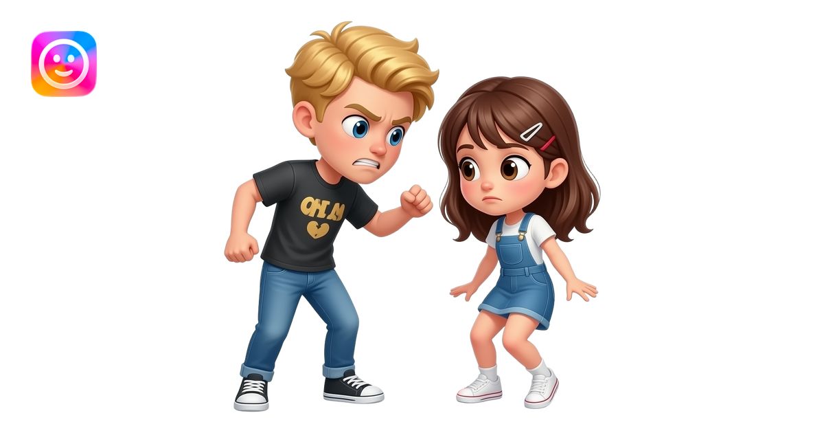 A teen boy with blonde hair bullying a teen girl who later fell in love ...