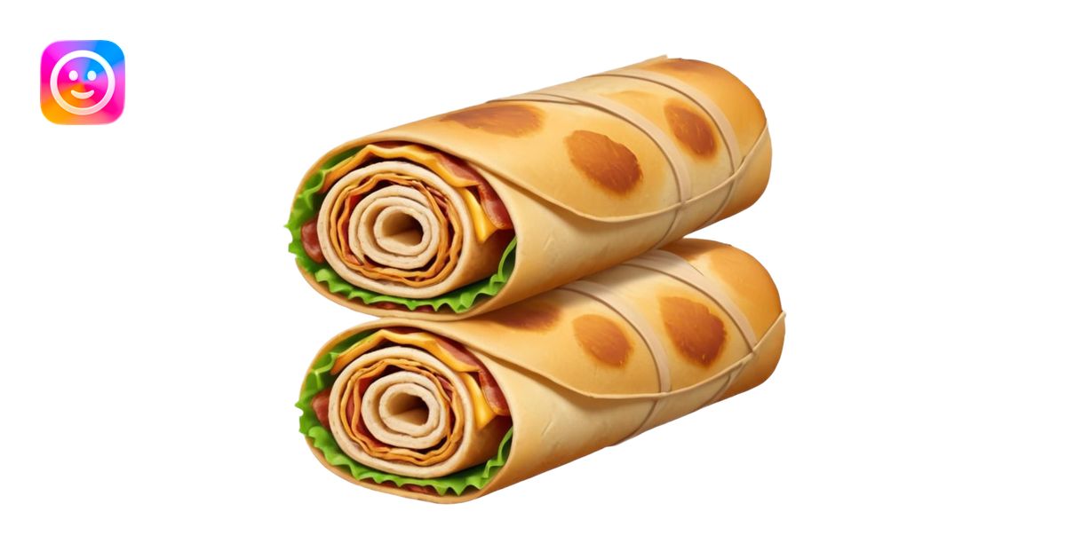 chicken and bacon wrap rolls emoji | AI Emoji Generator