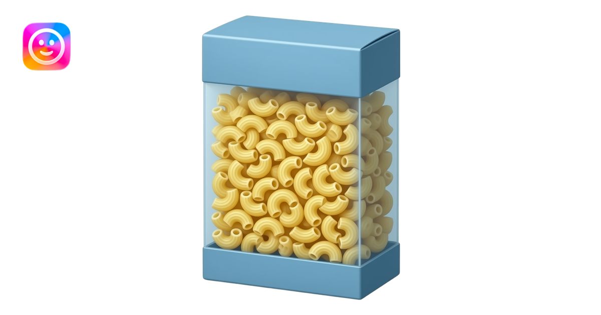 wide grocery store paper tall rectangular wide blue box of uncooked ...