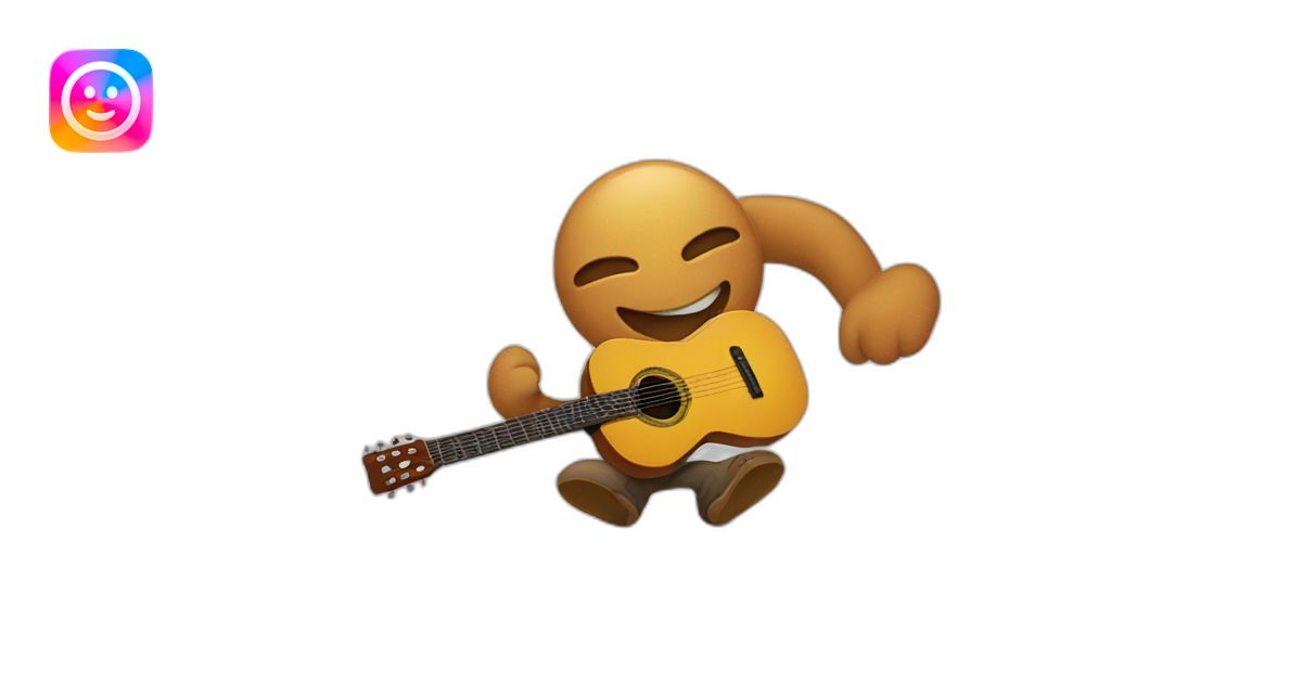 Yo con la guitarra emoji | AI Emoji Generator