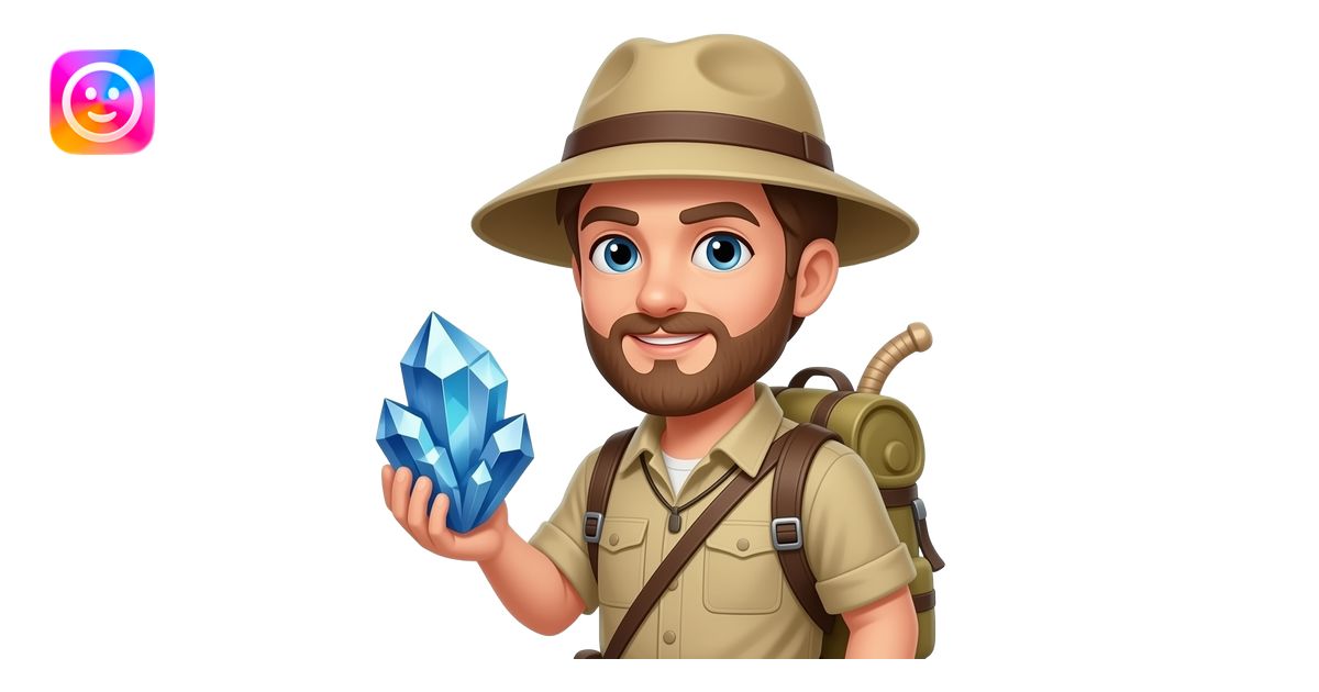 Explorer Holding Mineral emoji | AI Emoji Generator