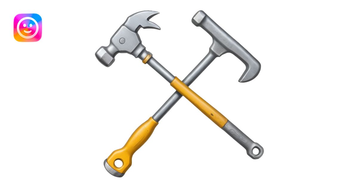 grey spanner tool and hammer emoji | AI Emoji Generator