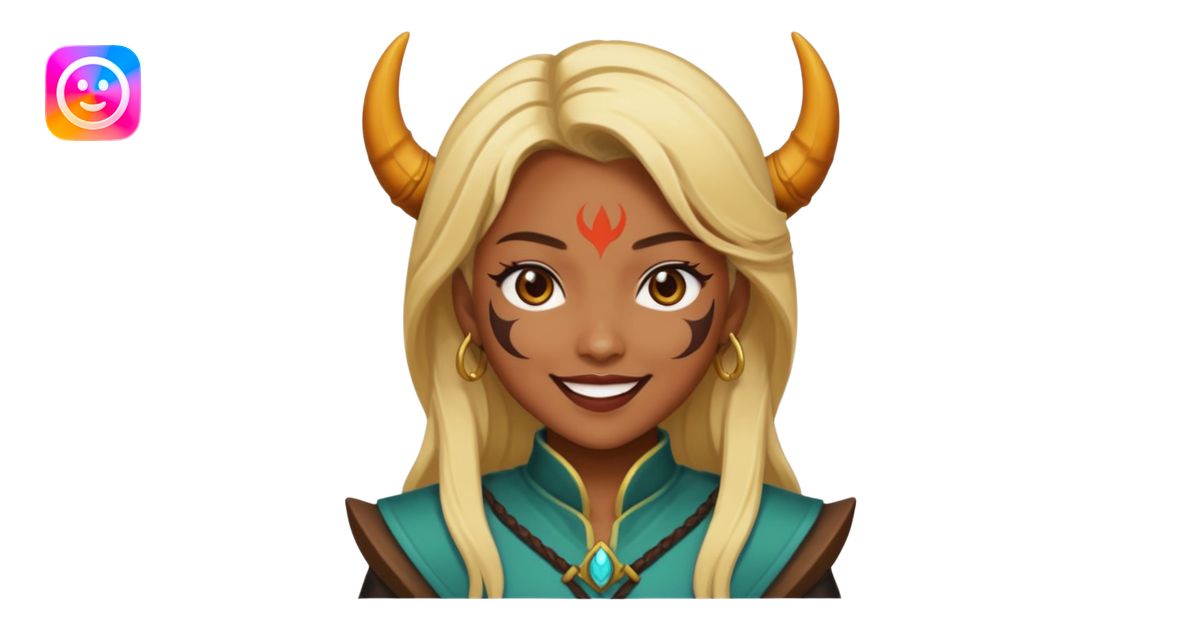 Rumi from K-pop demon hunters brown blonde hair emoji | AI Emoji Generator