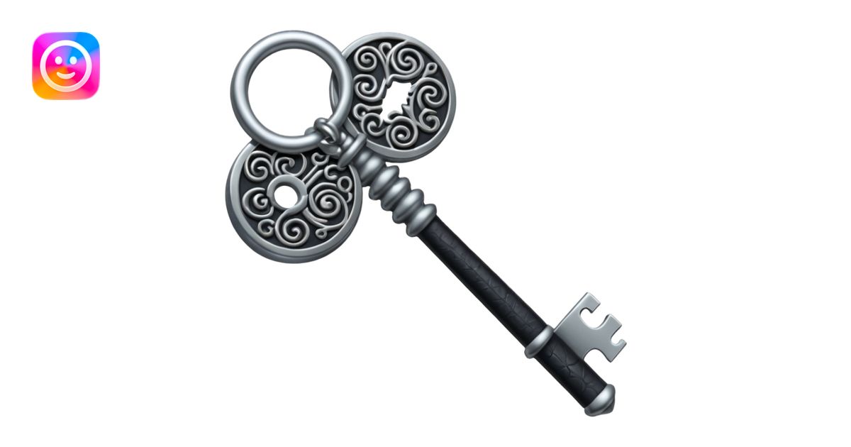 iOS emoji, minimal dark key, flat, fantasy item emoji | AI Emoji Generator
