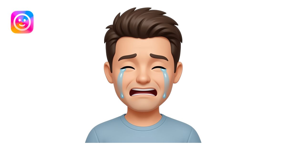 Un emojis como agradecimiento y ala vés llorando emoji | AI Emoji Generator