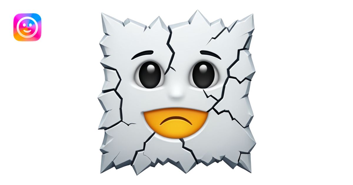 crack in the white wall emoji | AI Emoji Generator