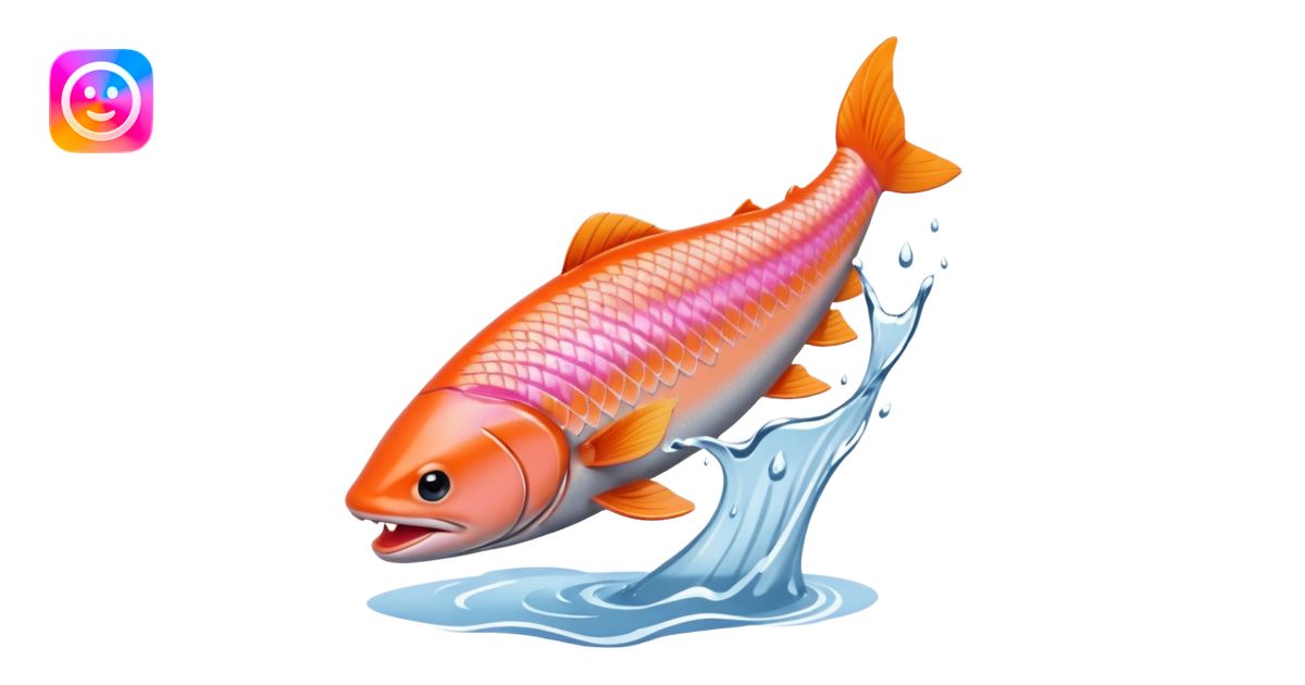 a salmon flopping out of water, make it so its on land flopping around ...
