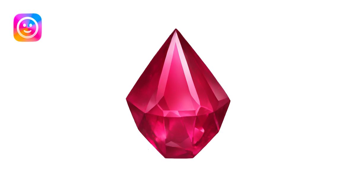 ruby (crystal) emoji | AI Emoji Generator
