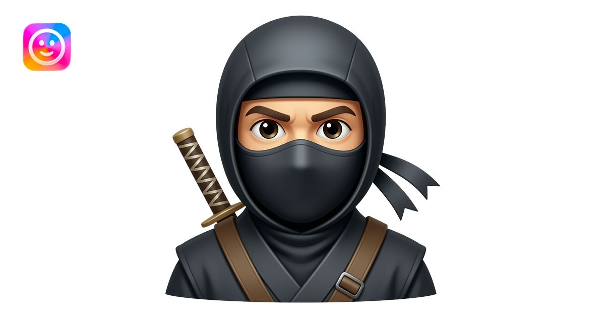 ninja without a mask emoji | AI Emoji Generator