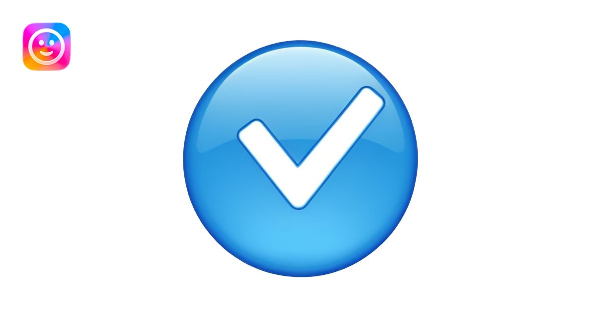 Tiktok blue tick emoji | AI Emoji Generator