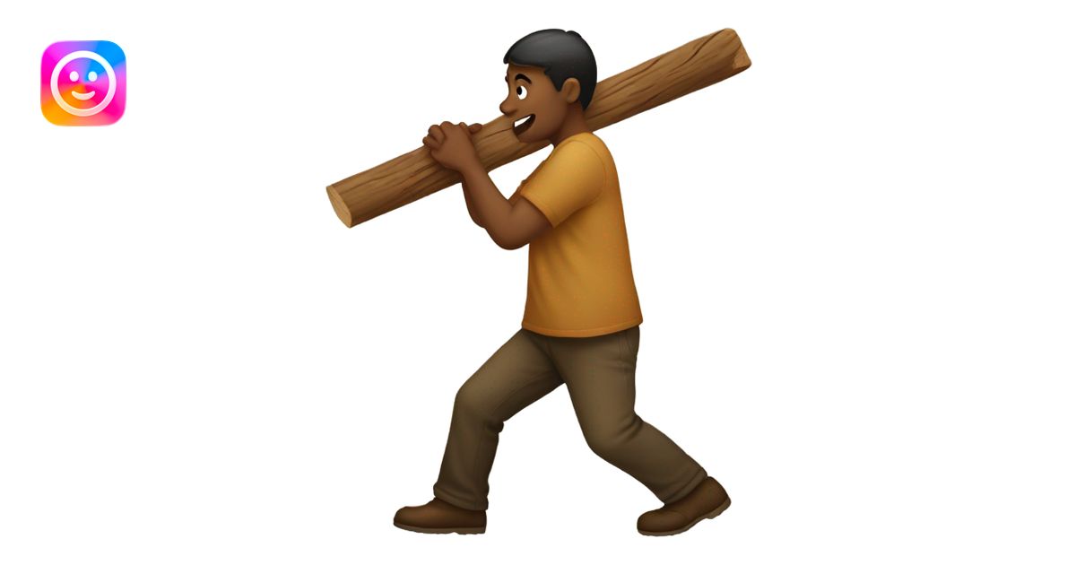 Person knocking on piece of wood emoji | AI Emoji Generator