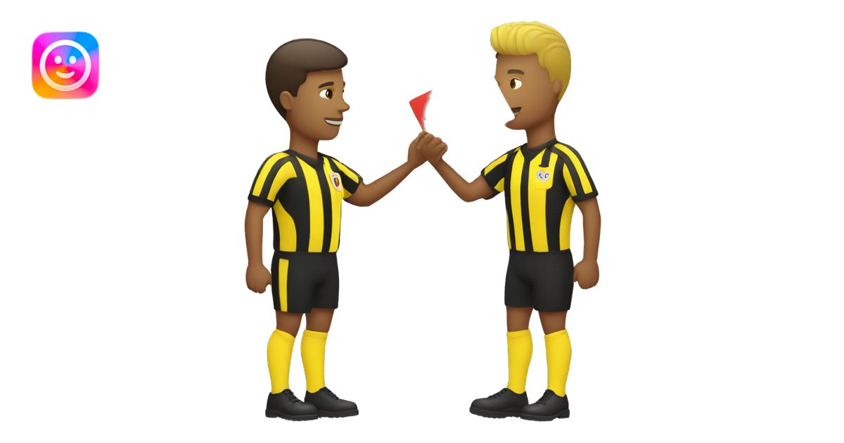 yellow referee giving a red card emoji | AI Emoji Generator