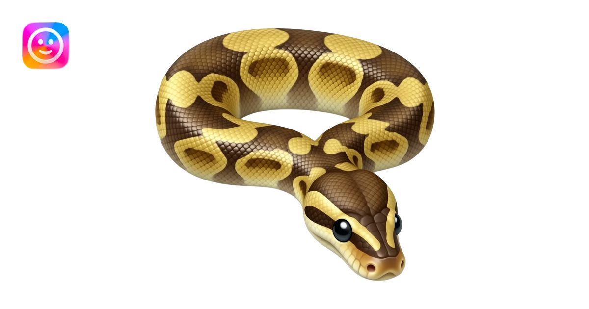 Snake sad ball python emoji | AI Emoji Generator