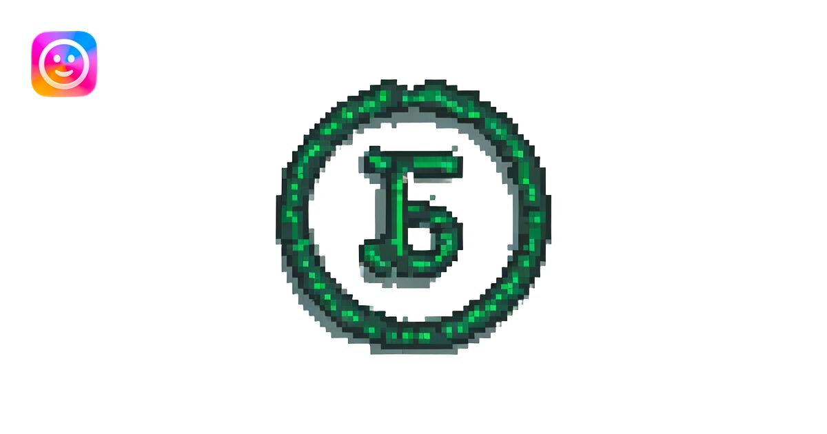 a custom emoji that combines the π (pi) math symbol, binary code, and a ...