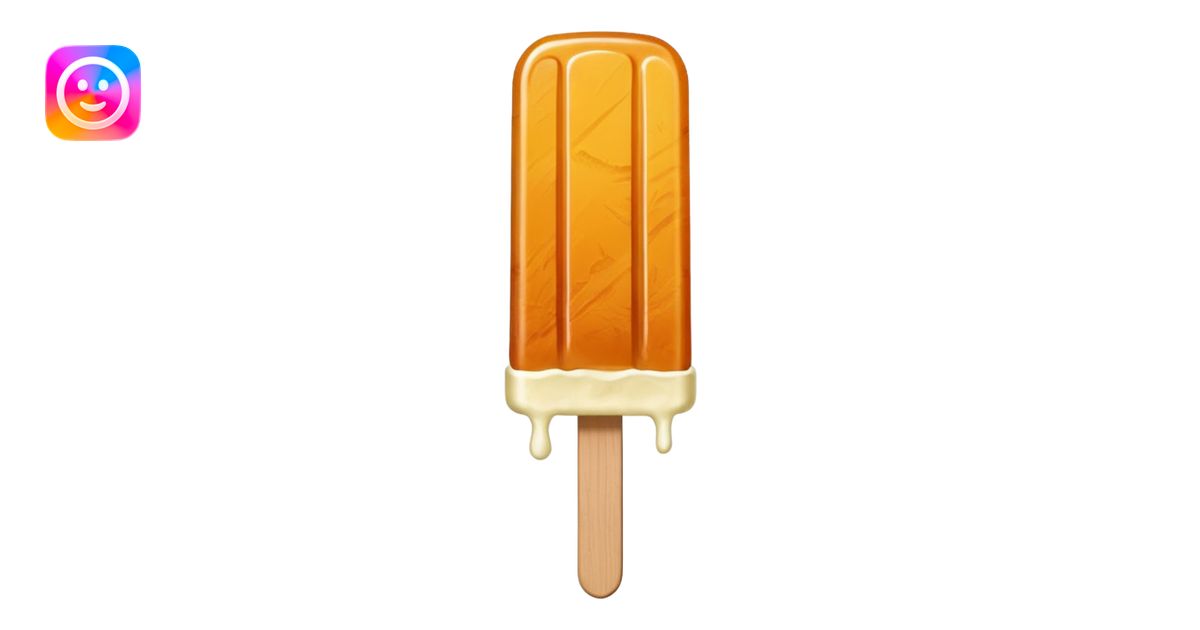 small roughly shaped maple taffy on a popsicle stick emoji | AI Emoji ...
