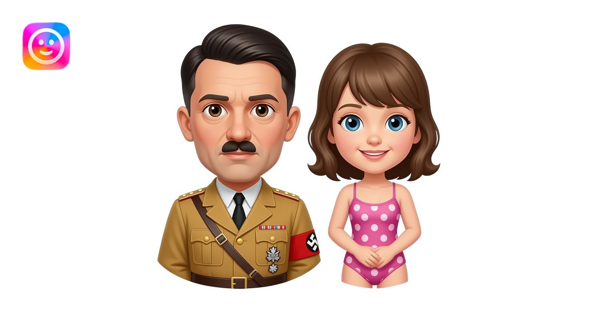 Hitler avec un fille en maillot de bain emoji | AI Emoji Generator