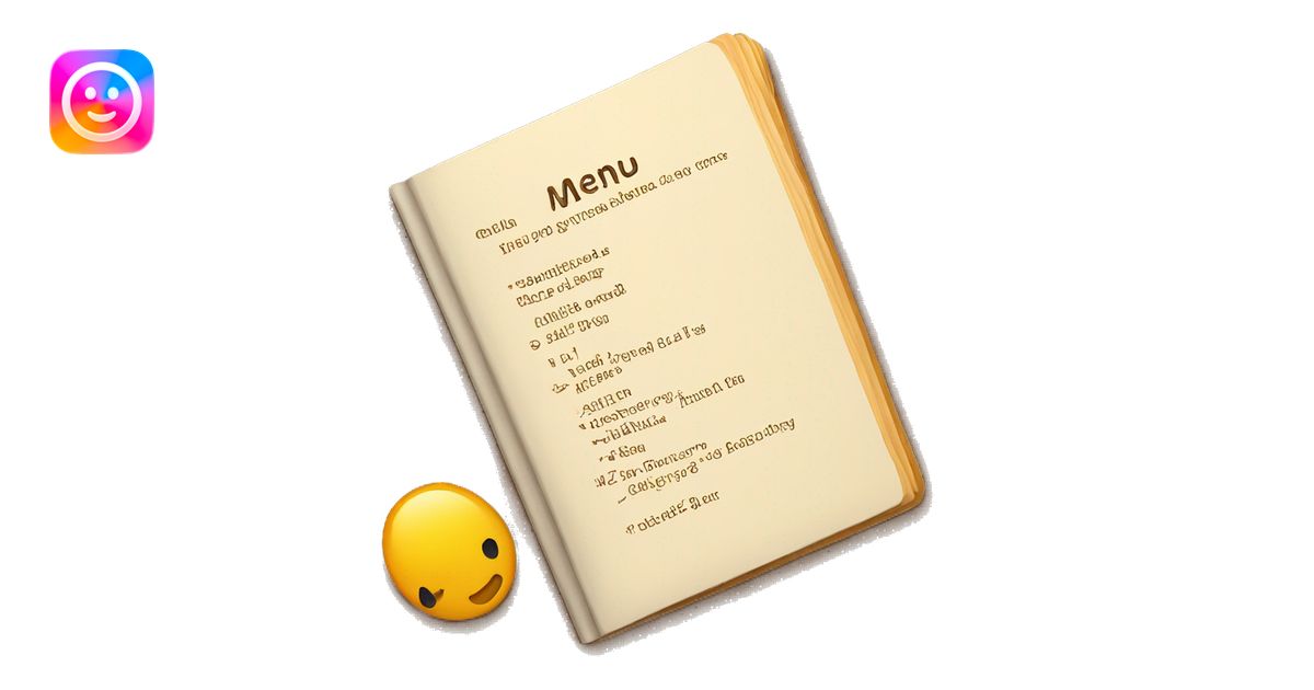 Menu book emoji | AI Emoji Generator