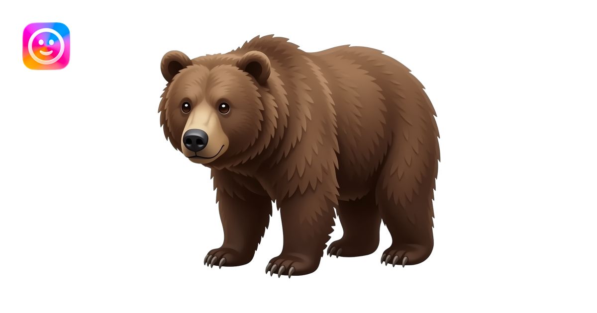 Rough Grizzly Bear emoji | AI Emoji Generator