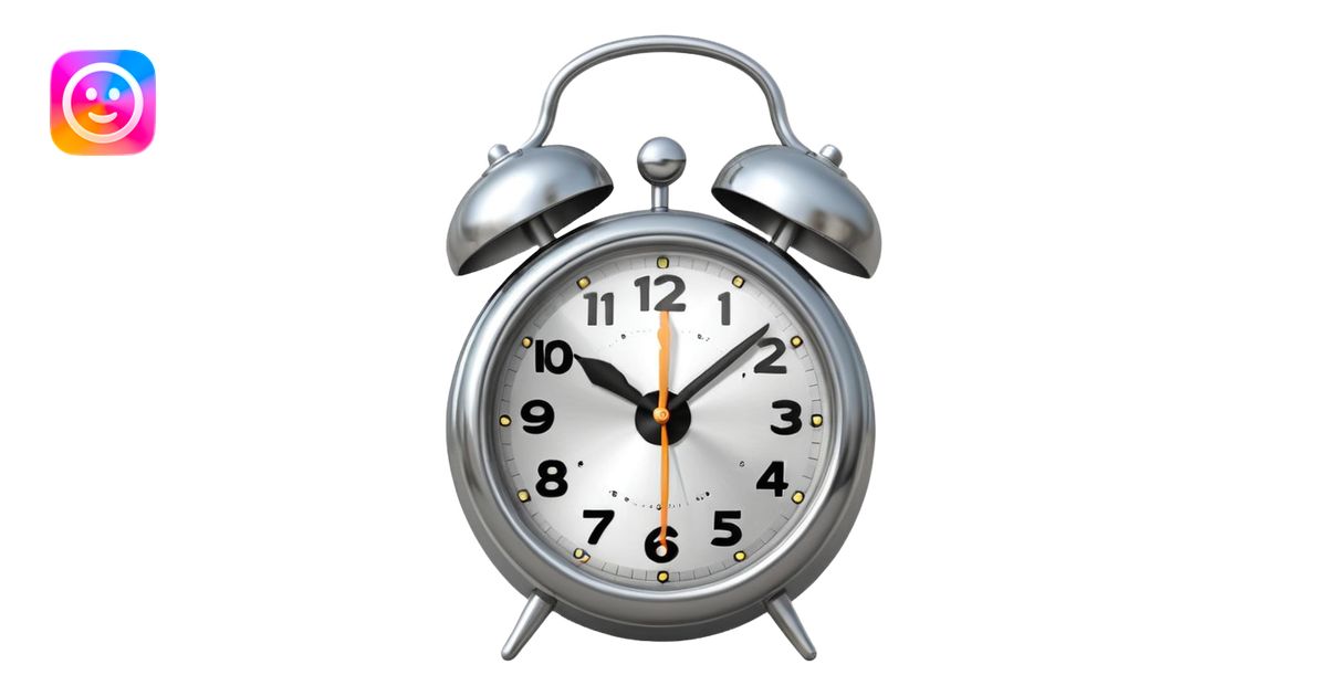 classic alarm clock with bells emoji | AI Emoji Generator
