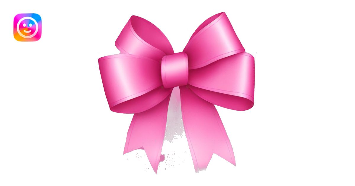 ribbons pink emoji | AI Emoji Generator