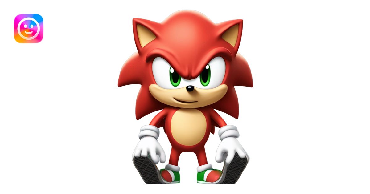 Sonic the hedge hog with Jordans on emoji | AI Emoji Generator