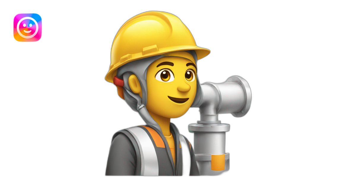 shell employee by a gas pipeline emoji | AI Emoji Generator