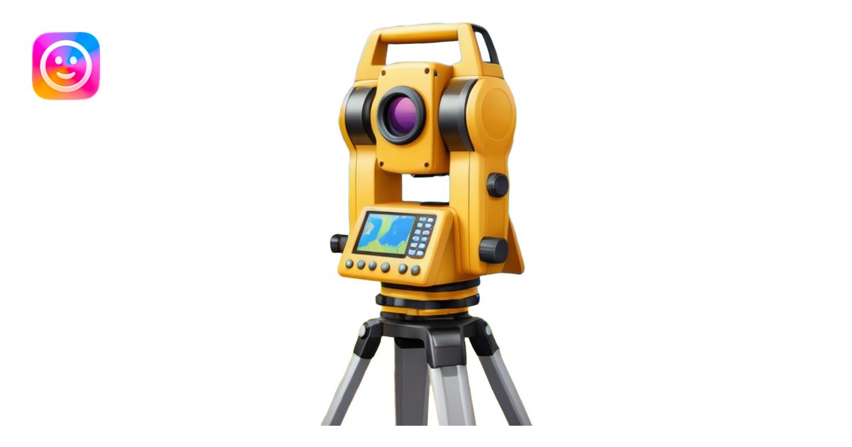 Digital survey using total station instruments emoji | AI Emoji Generator