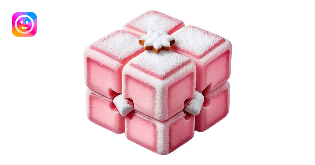 Cinematic Realistic Turkish Delight Dessert Emoji, featuring delicate ...