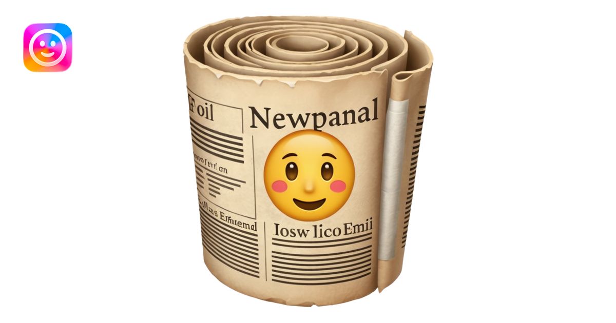 rolled up newspaper emoji | AI Emoji Generator