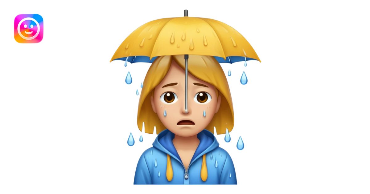 Crying in the rain emoji | AI Emoji Generator