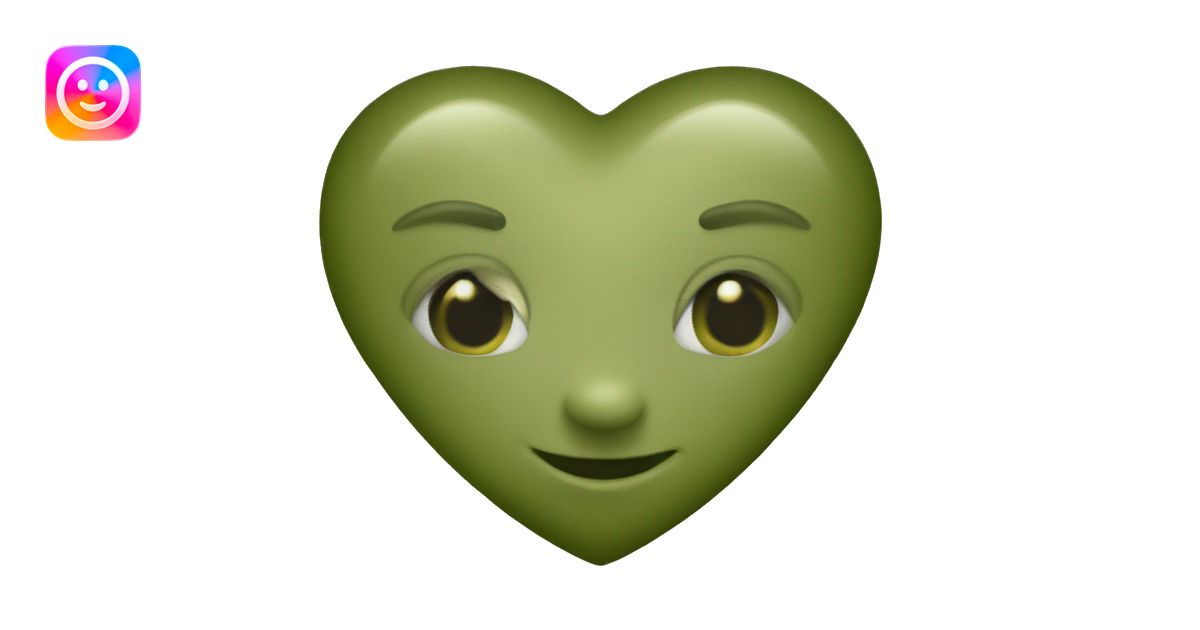olive green heart emoji | AI Emoji Generator