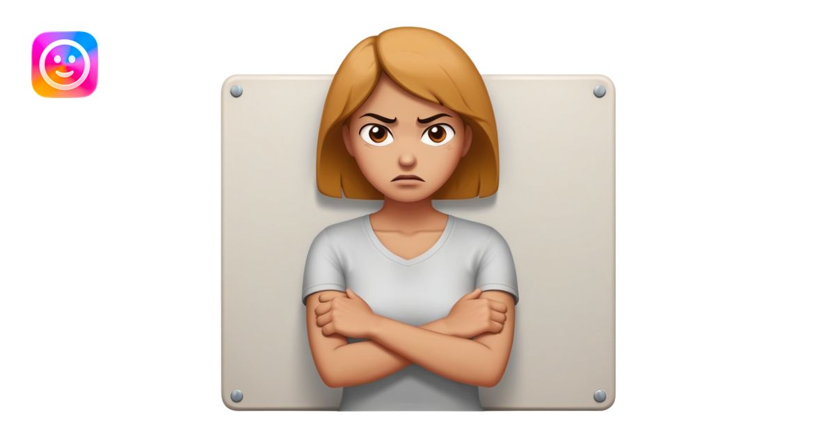 woman with avoidant attachment style with angry expression, arms firmly ...