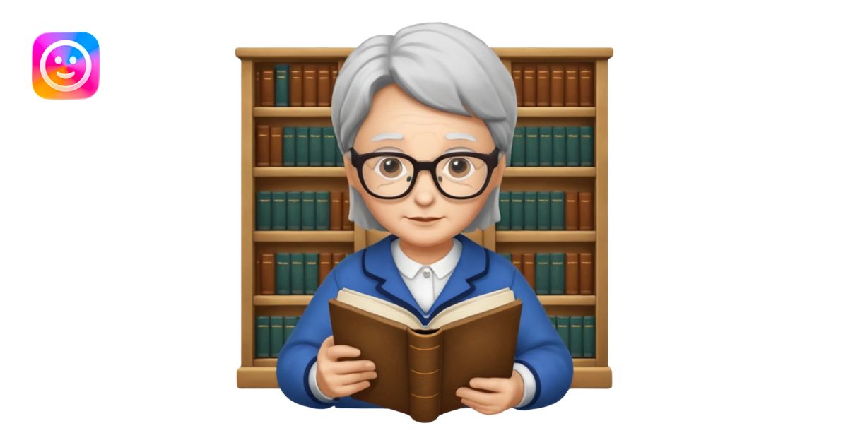 ancient The wise librarian emoji | AI Emoji Generator