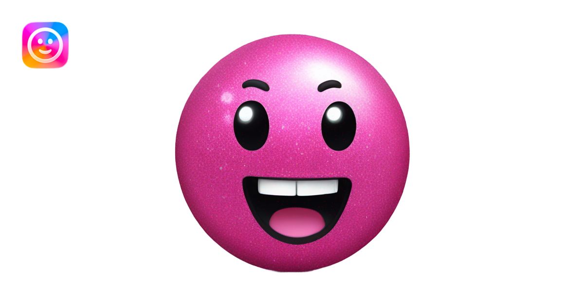 Realistic pink glitter bowling ball emoji | AI Emoji Generator
