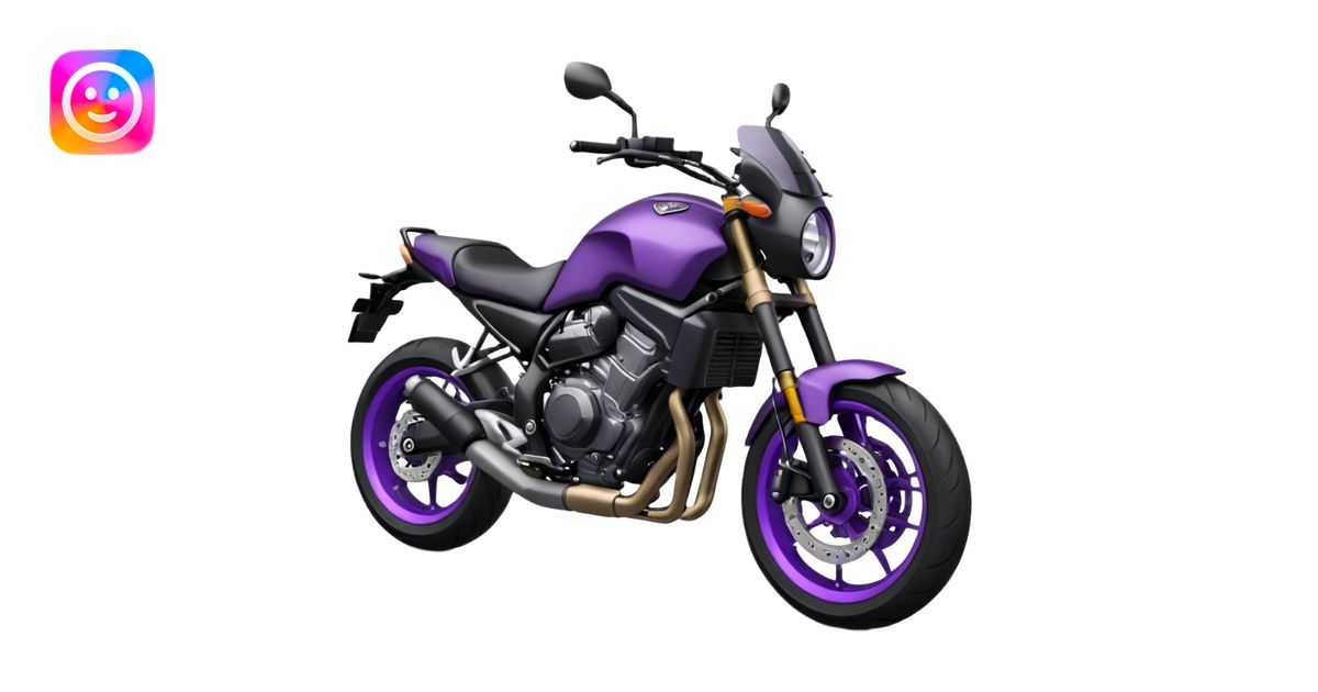 Créer un emoji copiable sur mon système iOS avec une moto mt07 noir ...