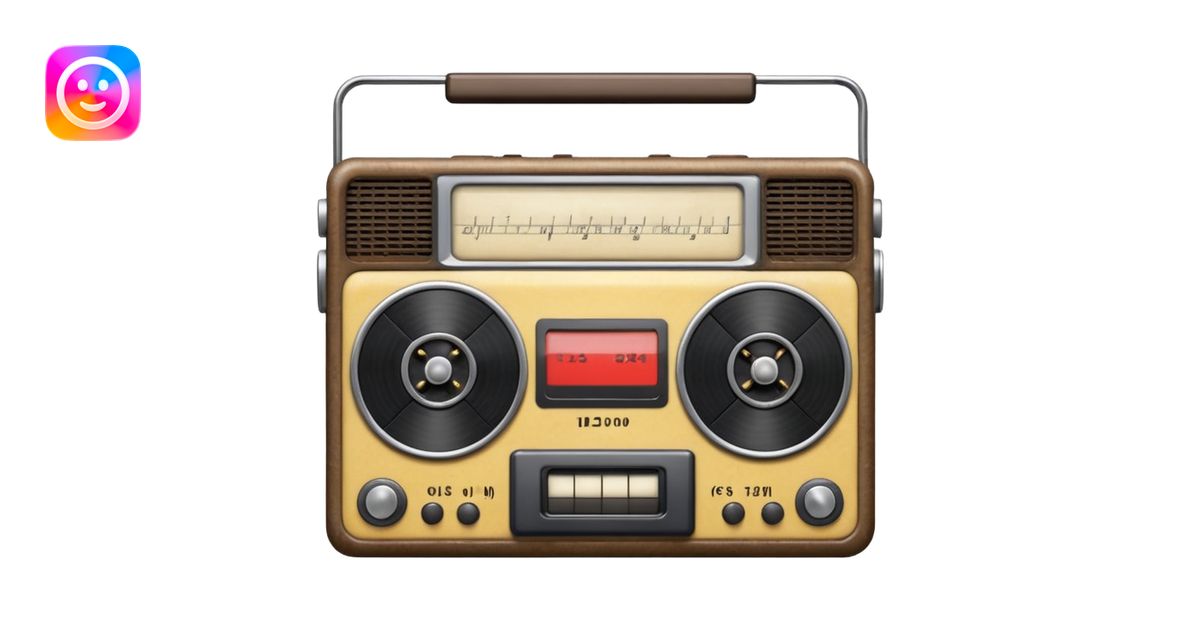 Radio tapes emoji | AI Emoji Generator