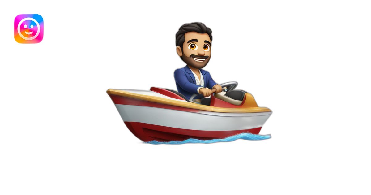 prince ali on speedboat emoji | AI Emoji Generator