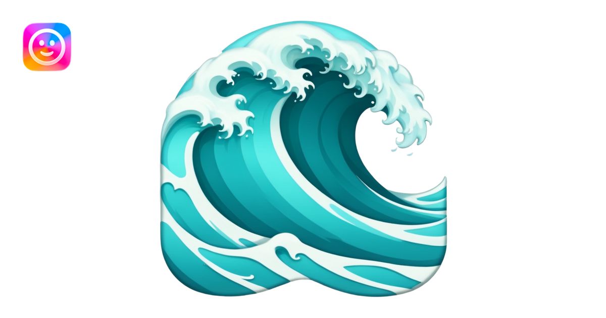 🌊 Endless waves, endless peace emoji | AI Emoji Generator